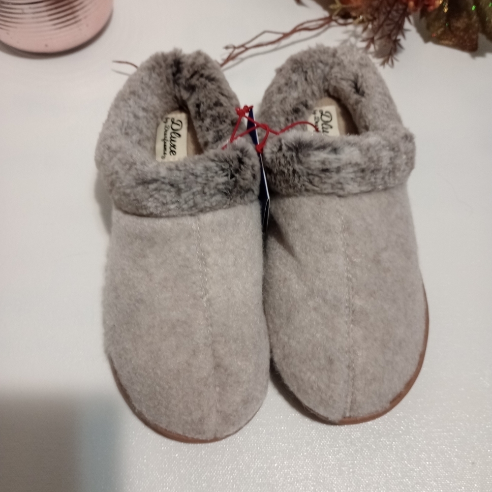 Cozy Gray Kids Slippers
